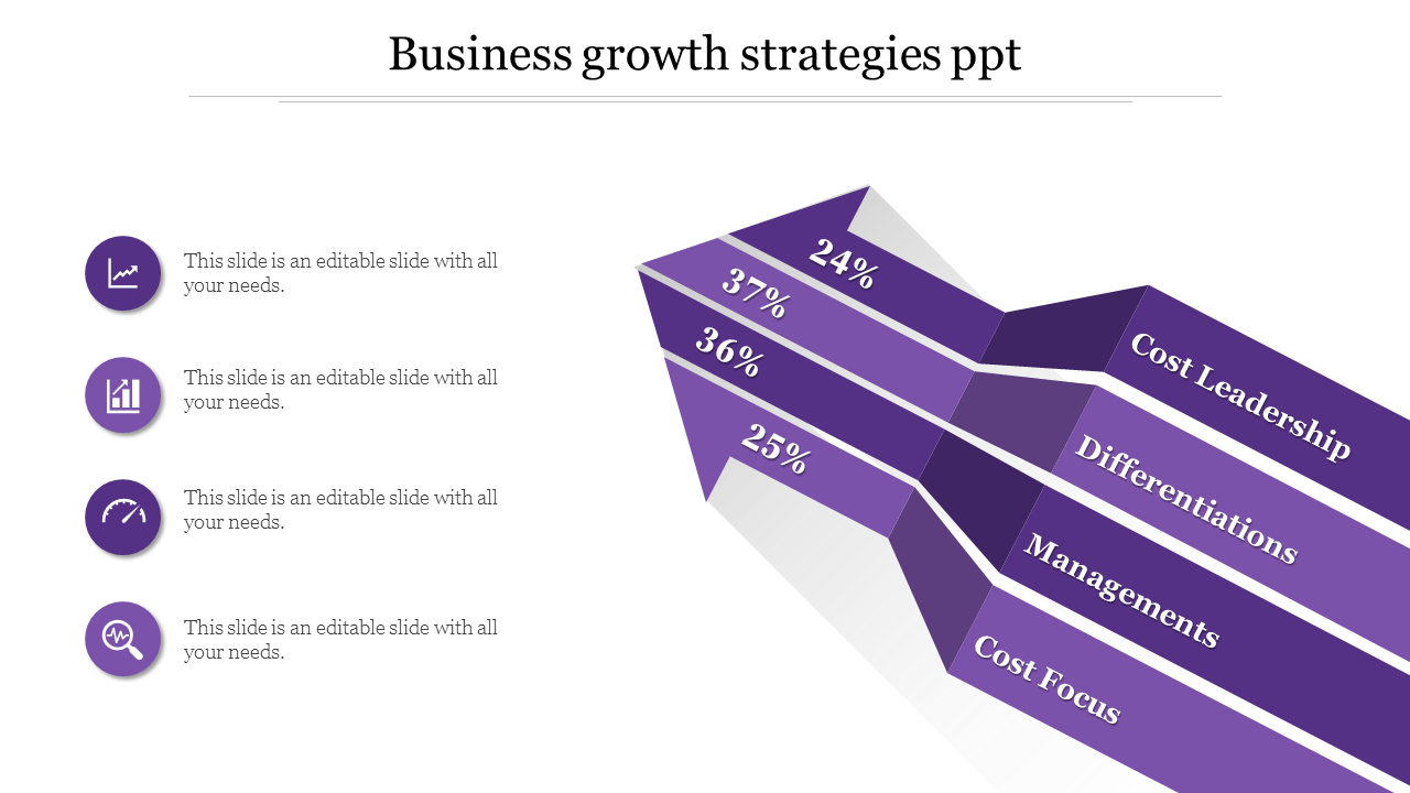 business growth strategies ppt-Purple